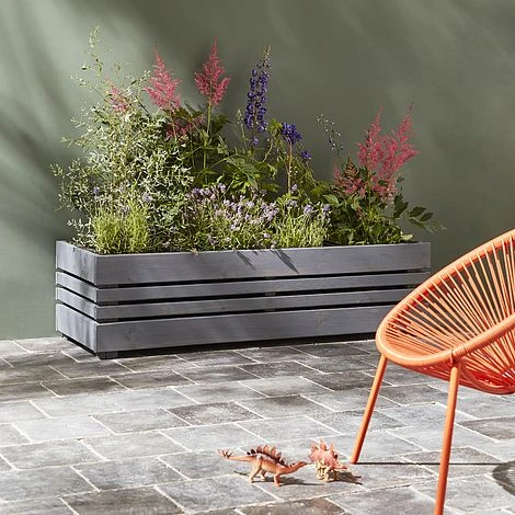 Cerland Geteborg Outdoor Rectangular Wooden Planter 120cm 1 Cerland Geteborg Outdoor Rectangular Wooden Planter 120cm