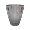 Charcoal Ribbed Vase H24.5Cm W21.5Cm