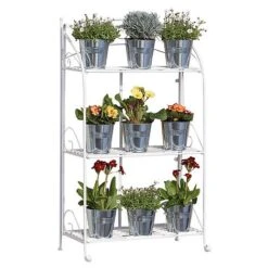 Three-tier Highbury Folding Metal Plant Stand 25 Three-tier Highbury Folding Metal Plant Stand -Garden Supplies Sale G2663 5