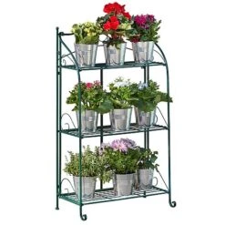Three-tier Highbury Folding Metal Plant Stand 23 Three-tier Highbury Folding Metal Plant Stand -Garden Supplies Sale G3438 2