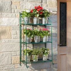 Three-tier Highbury Folding Metal Plant Stand 18 Three-tier Highbury Folding Metal Plant Stand -Garden Supplies Sale G3438 6