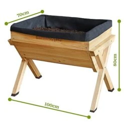 Garden Grow Large Wooden Planter -Garden Supplies Sale G385920Annotated20image
