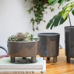 Pisa Slate Bowl H14Cm D19Cm -Garden Supplies Sale PSB19 3